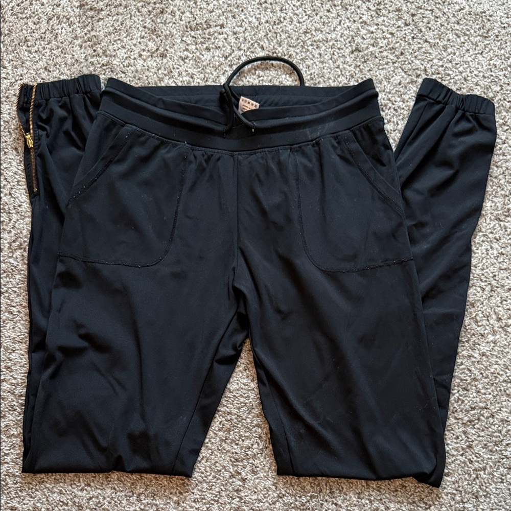 ZYIA Active Black Nylon-Spandex Pants